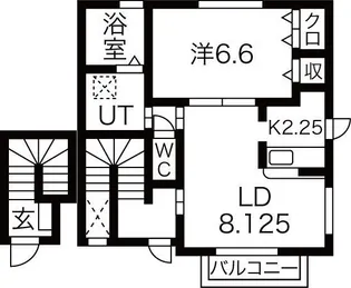 ボヌール巧【2階】の間取り