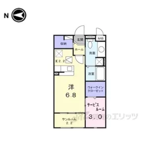 サウス・ボニート2【1階】の間取り