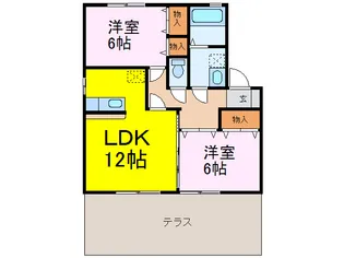 リビングタウン古河D【1階】の間取り