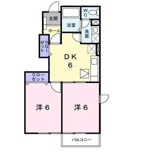 メゾンミヤタ【1階】の間取り