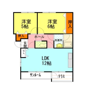 ハイツブラウン【3階】の間取り