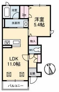 アトリエール【1階】の間取り