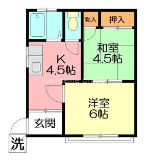 二見荘【2階】の間取り