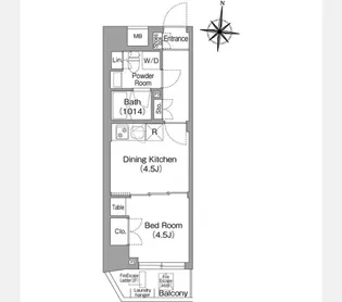 コンフォリア・リヴ木場EASTI【2階】の間取り