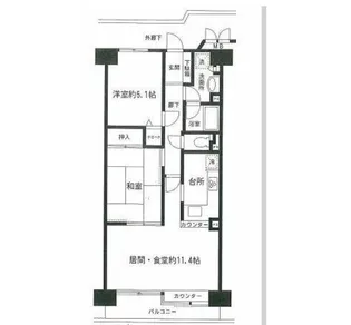 ツインシティ東砂アネックス【11階】の間取り
