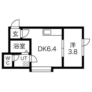 フラット ジェイ 学園前 III【2階】の間取り