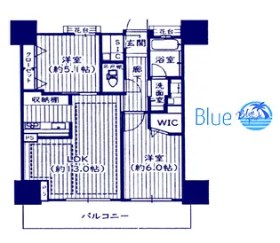 クリオ新横浜ザ・ウエスト【10階】の間取り