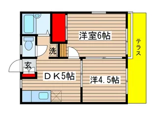エステートピア【1階】の間取り