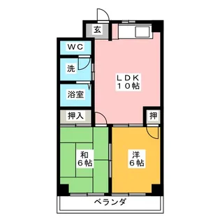 エステートOSM四番【2階】の間取り