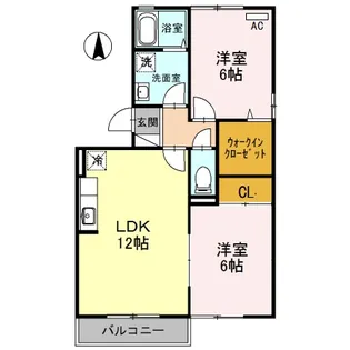 セジュールグラシアス【3階】の間取り