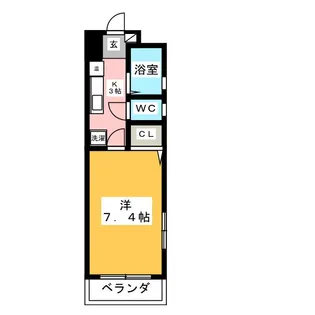 ベストハイツ高辻【4階】の間取り