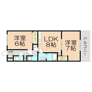 静マンション南高浜【2階】の間取り