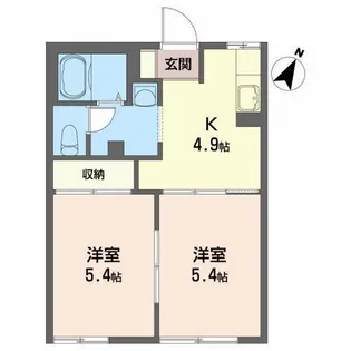 フレグランス花巻南A【1階】の間取り