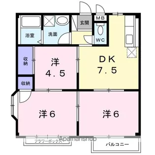 エサキハイツA【2階】の間取り