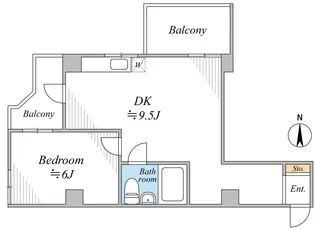 ヴェラハイツ赤坂【4階】の間取り