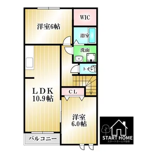 グロワール【2階】の間取り