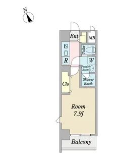 CINZA荒町【6階】の間取り