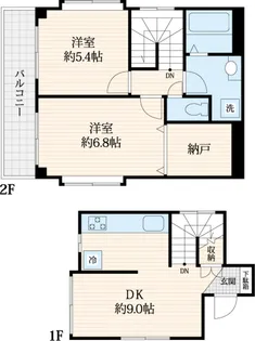 TKSプラザ福生【1階】の間取り