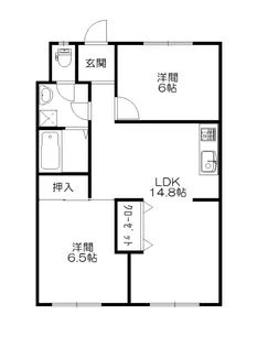 ボヌール光亦【2階】の間取り