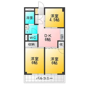 扇山ハイツ【5階】の間取り