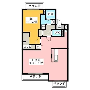 シャイン八番館【4階】の間取り