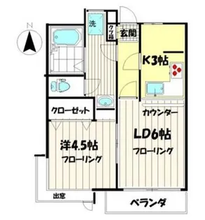 ラ・ベルメゾン【1階】の間取り