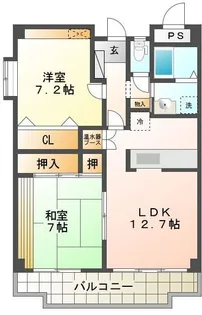 桜マンション【2階】の間取り