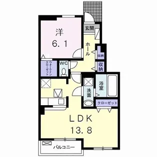 ハッピーメゾン鳴門 A【1階】の間取り
