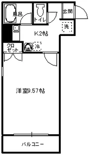 第2ヴィラ高精【4階】の間取り