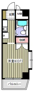 キャッスルマンション笹塚【6階】の間取り
