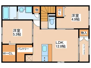 仮)乾ハウス【2階】の間取り