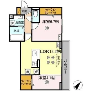 D‐KISARIA WIV【3階】の間取り