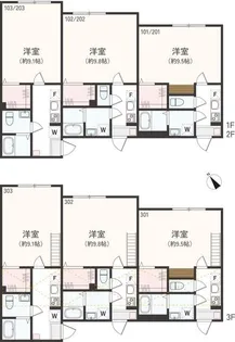アザーレ・レミファ東海大学前【3階】の間取り