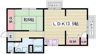 三景コーポ【3階】の間取り