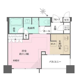 リーデンススクエア桜木町【2階】の間取り