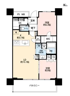 URAWA THE TOWER【6階】の間取り