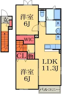 セモア中山GF3【2階】の間取り