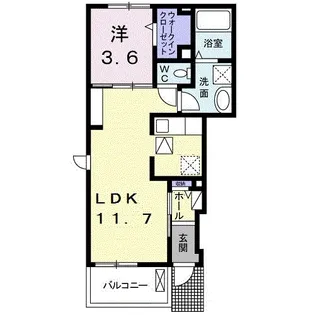セイバリー【1階】の間取り