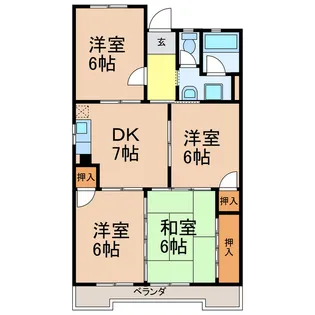 サンヴェール池上台【1階】の間取り