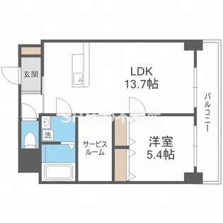 アプリーレ中之島【4階】の間取り