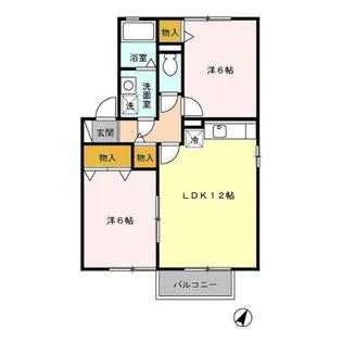 アルトインテルノ【1階】の間取り