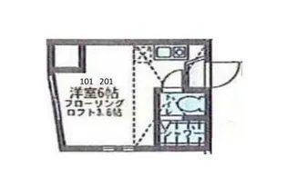 ユナイト日ノ出リカルドの杜【2階】の間取り