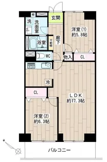 コトー多摩川【2階】の間取り