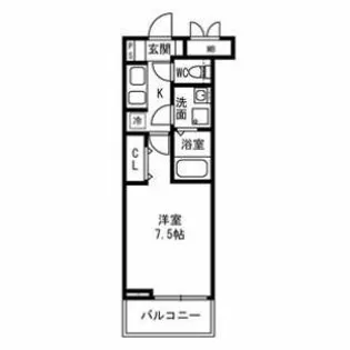 ゴールイン岸城【2階】の間取り