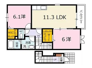 花水木 一番館【2階】の間取り