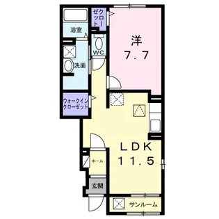 ガーデンKOSAKA【1階】の間取り
