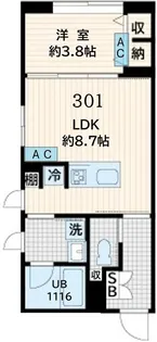 Fullea恵比寿【2階】の間取り