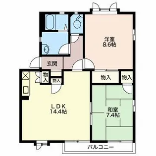 ラプラス稲田【1階】の間取り