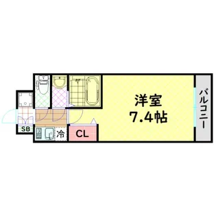 フォーリアライズ難波南レーヴ【7階】の間取り