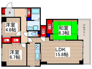 朝日センチュリ-みずほ台E棟【8階】の間取り